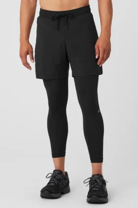 Pantalones Stability 2 en 1 - Negro/Negro