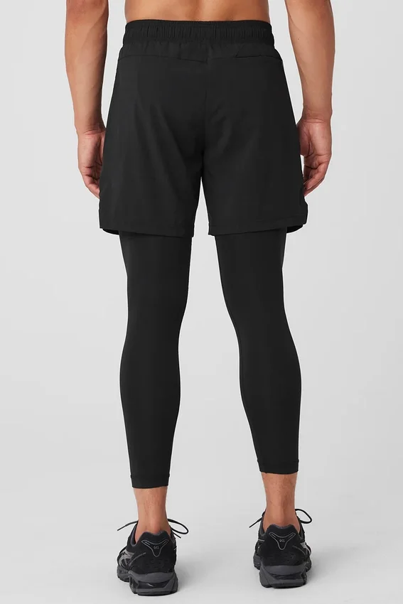Pantalones Stability 2 en 1 - Negro/Negro