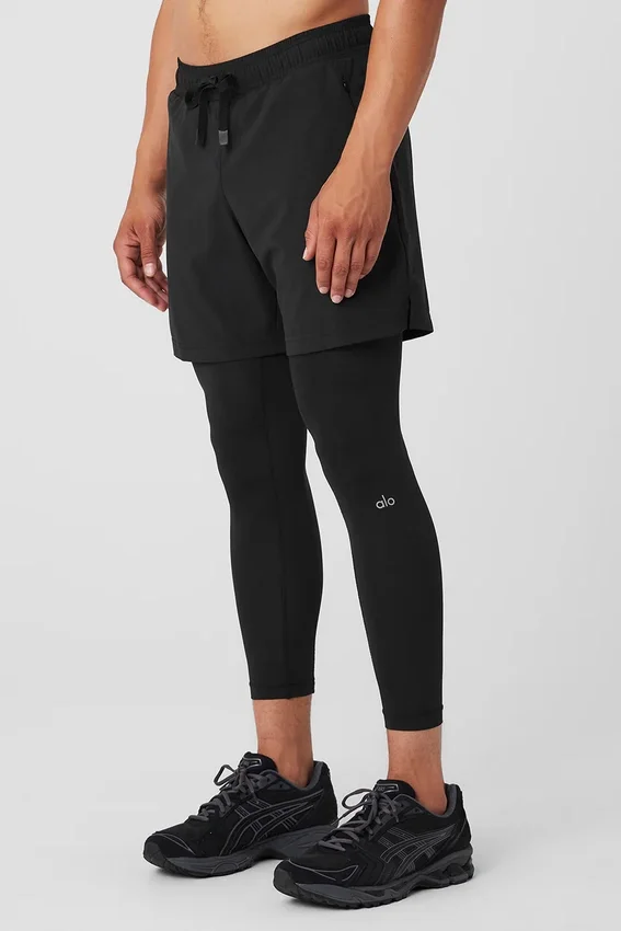 Pantalones Stability 2 en 1 - Negro/Negro