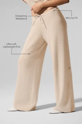 Pantalones tipo jersé Supernatural – Macadamia