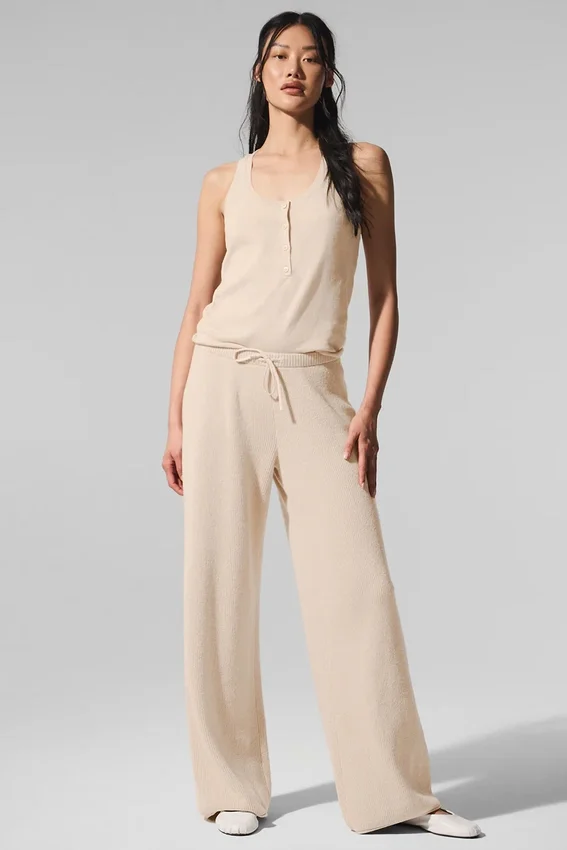 Pantalones tipo jersé Supernatural - Macadamia