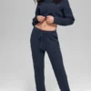 Pantalones Winter Bliss de punto trenzado - Azul marino