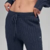 Pantalones Winter Bliss de punto trenzado - Azul marino