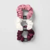 Paquete de 3 mini gomas para el cabello Fresh - Burdeos/Rosa rosa silvestre/Marfil