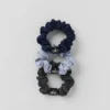 Paquete de 3 mini gomas para el cabello «Fresh» - Escarcha invernal/Azul marino/Antracita