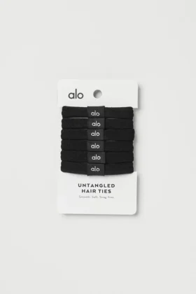 Paquete de 6 gomas de pelo que no enredan - Negro