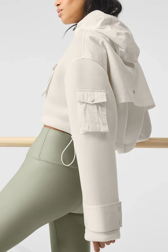 Parka cargo corta Engage - Marfil