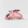 Pinza de acrílico con efecto ilusión - Rosa vintage/cromado