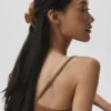 Pinza de garra acrílica «Illusion» - Marrón bronceado/oro cepillado