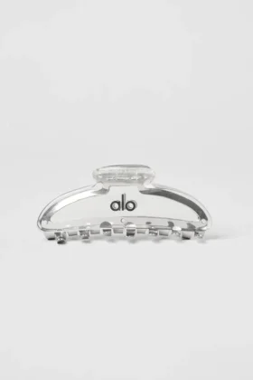 Pinza de pelo acrílica con efecto ilusión – Acetato transparente/cromado