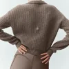 Polo de cachemira Northstar - Cacao alpino jaspeado