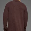 Polo de manga larga de punto texturizado - Brownstone
