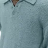 Polo de manga larga de punto texturizado - Desert Sage