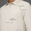 Polo de manga larga Double Take - Hueso
