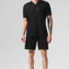 Polo de punto abierto - Negro