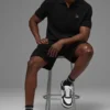Polo de punto tipo jersé Sports Club - Negro