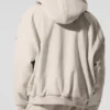 Selecciona la chaqueta bomber con capucha - Color hueso