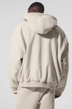 Selecciona la chaqueta bomber con capucha – Color hueso