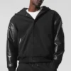 Seleccionar chaqueta bomber con capucha - Negro