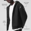 Seleccionar chaqueta bomber con capucha - Negro