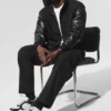 Seleccionar chaqueta bomber con capucha - Negro