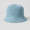 Sombrero cloche de punto de mezclilla - Azul celeste/Azul celeste oscuro