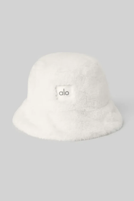 Sombrero de pescador de piel sintética - Marfil