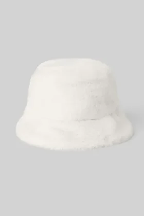 Sombrero de pescador de piel sintética – Marfil