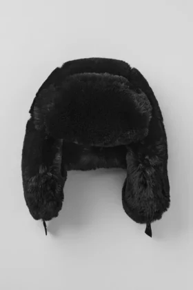Sombrero Starstruck de piel sintética – Negro