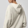 Sudadera con capucha a rayas finas - Rayas finas color hueso