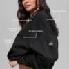 Sudadera con capucha a rayas finas - Rayas finas negras
