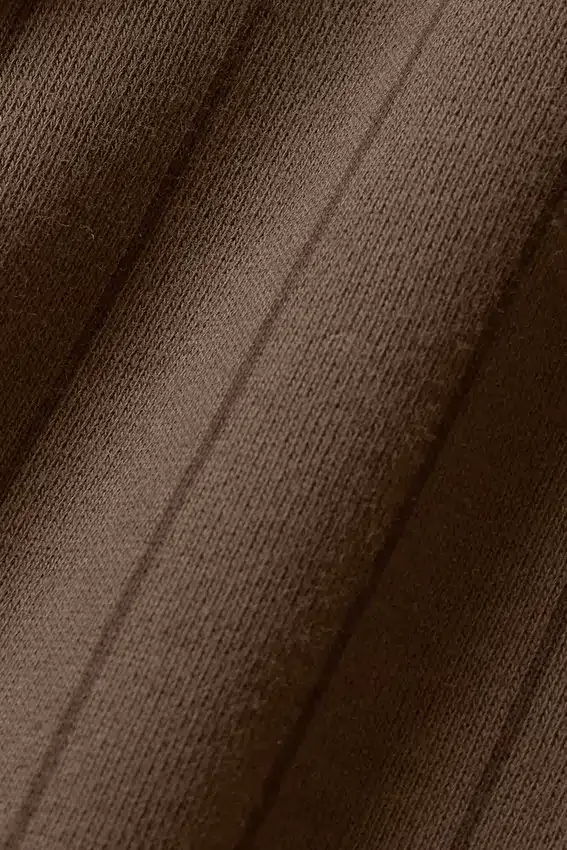 Pantalones de chándal de pierna recta con rayas finas - Rayas finas color espresso