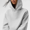 Sudadera con capucha Bae - Gris jaspeado deportivo