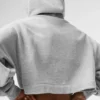 Sudadera con capucha Bae - Gris jaspeado deportivo