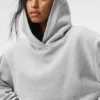 Sudadera con capucha Bae - Gris jaspeado deportivo