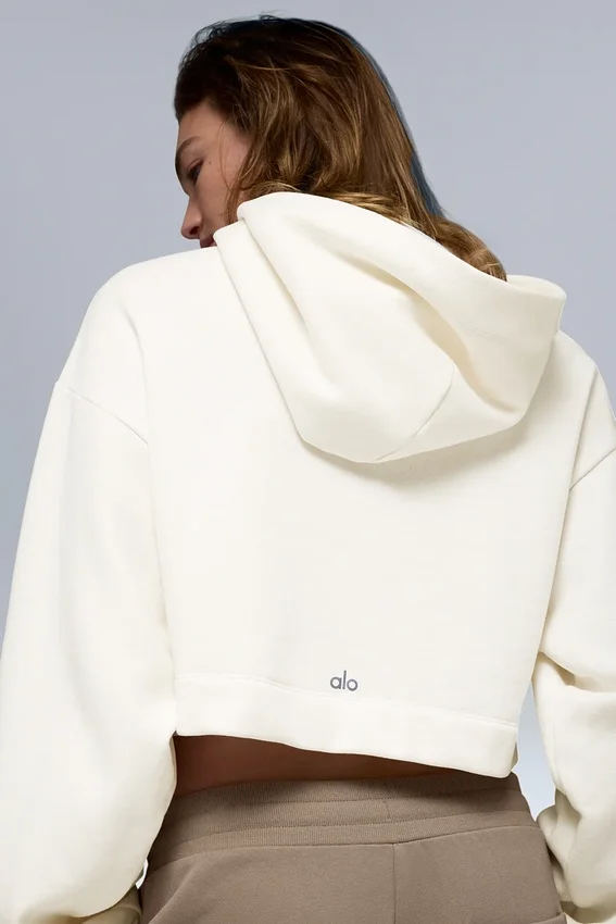 Sudadera con capucha Bae - Marfil