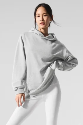 Sudadera con capucha Chill - Gris jaspeado deportivo