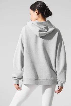 Sudadera con capucha Chill – Gris jaspeado deportivo