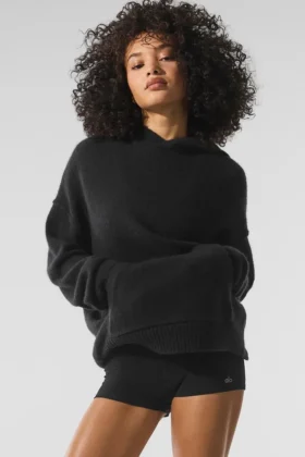 Sudadera con capucha de lana y cachemira New Class - Negro