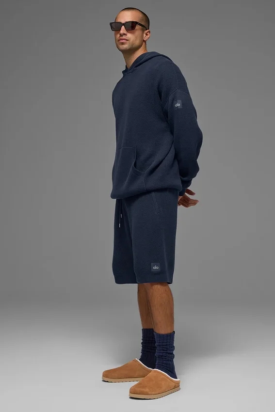 Sudadera con capucha de punto Sports Club - Azul marino
