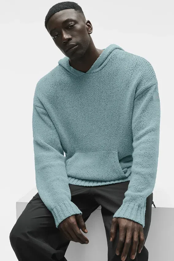 Sudadera con capucha de punto texturizado - Desert Sage