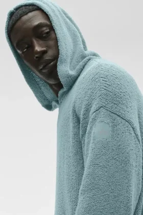 Sudadera con capucha de punto texturizado – Desert Sage