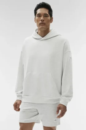 Sudadera con capucha Double Take - Blanco jaspeado