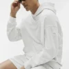 Sudadera con capucha Double Take - Blanco jaspeado