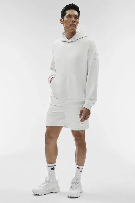 Sudadera con capucha Double Take - Blanco jaspeado