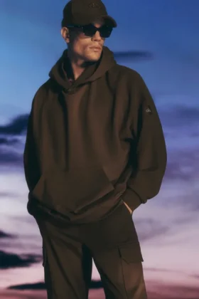 Sudadera con capucha Double Take - Espresso