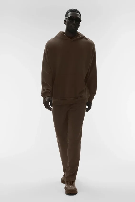 Sudadera con capucha Double Take - Espresso