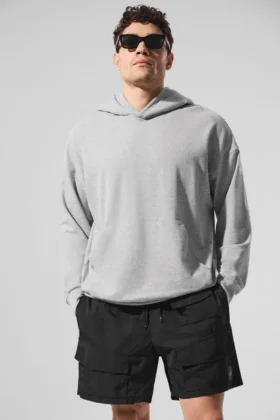 Sudadera con capucha Double Take - Gris jaspeado deportivo