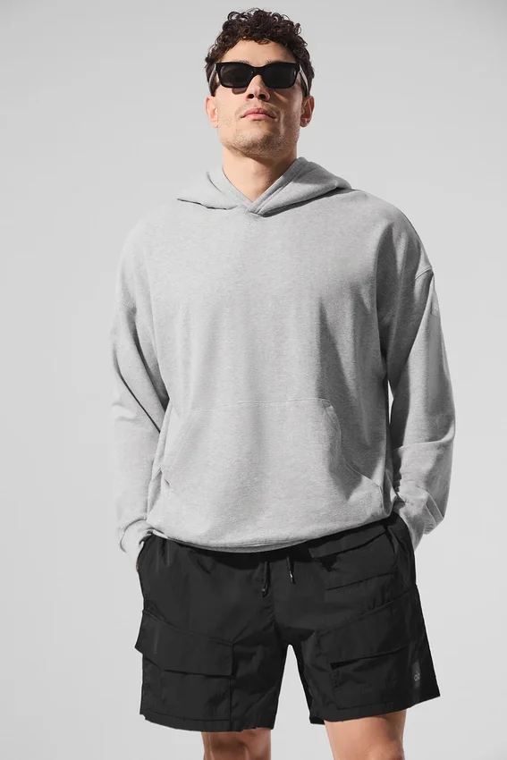 Sudadera con capucha Double Take - Gris jaspeado deportivo