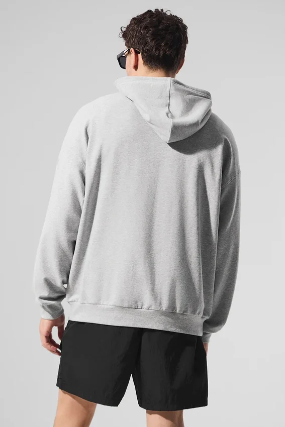 Sudadera con capucha Double Take - Gris jaspeado deportivo